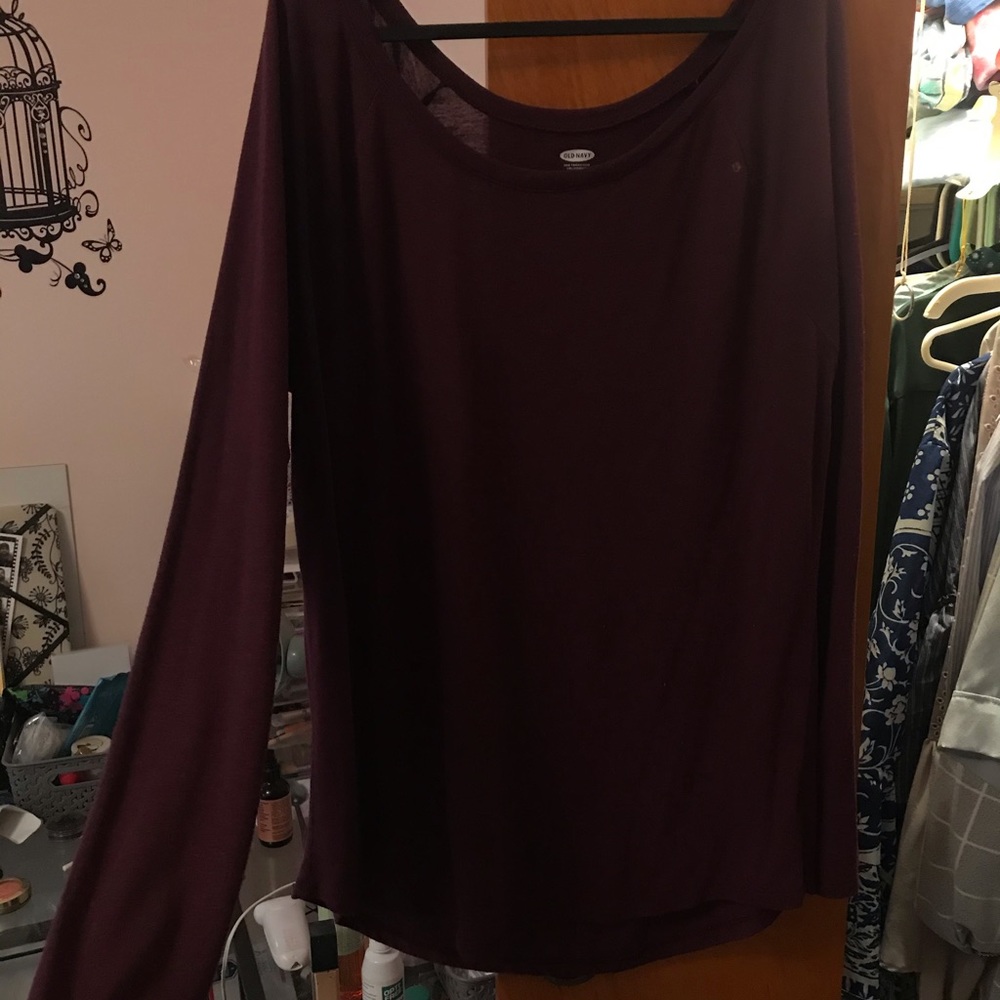 Maroon top